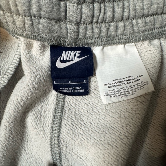 Nike Heather Gray Shorts with White Swoosh - Picture 4 of 5